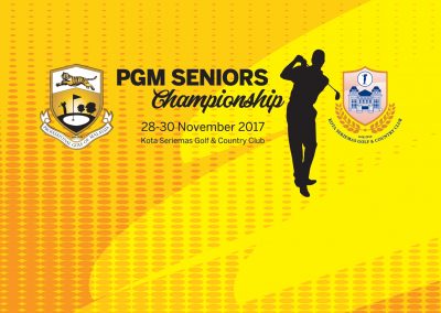 PGM Seniors Championship 2017 at KSGCC, 28th-30th November 2017